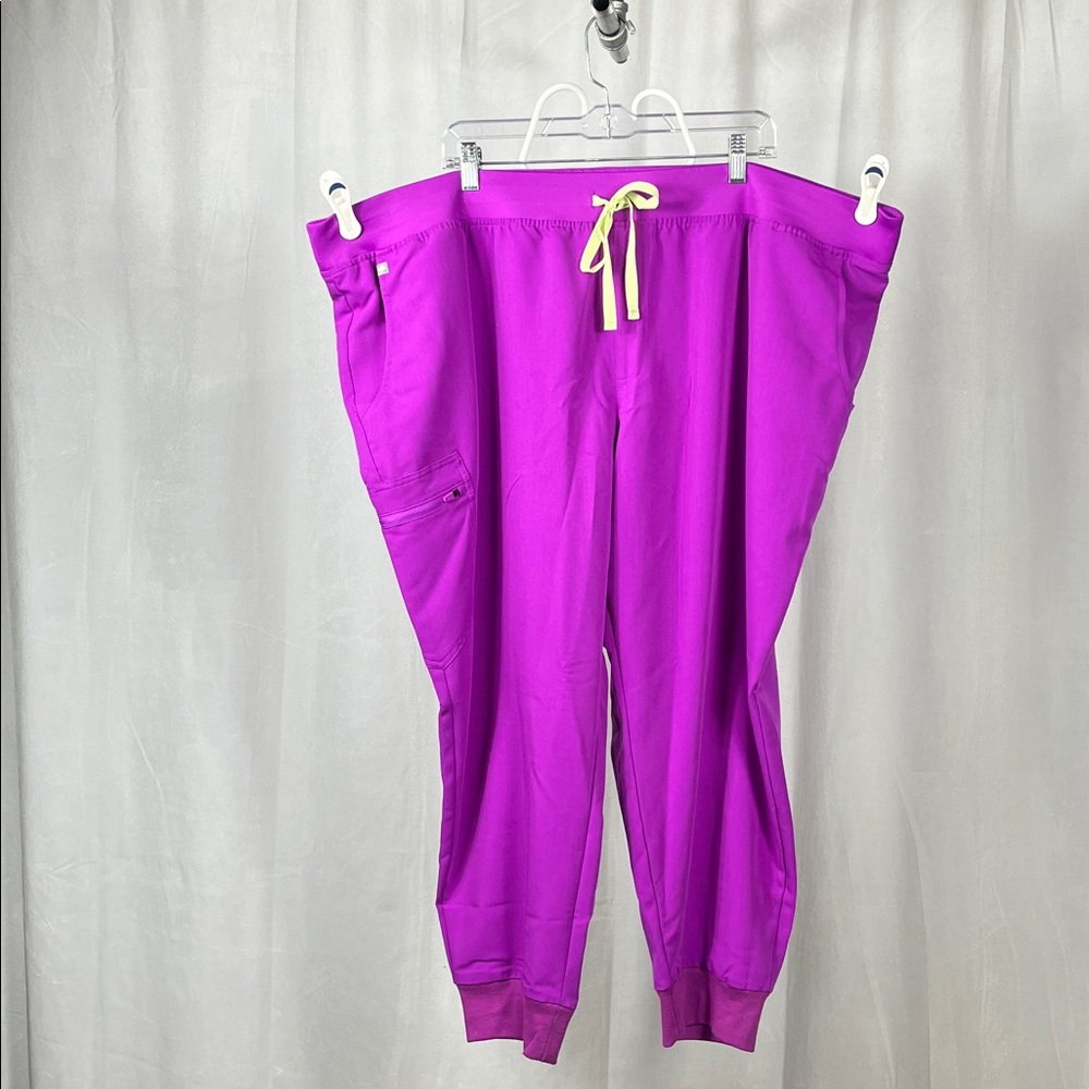 NWT Limited Edition Figs HW Zamora Jogger with Yoga Waistband in Purple Jolt.
